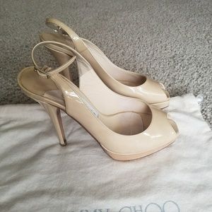 Jimmy Choo Peep Toe Platform Pumps